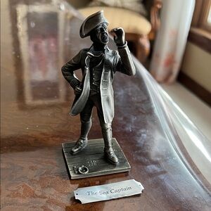 The Franklin Mint The Sea Captain Fine Pewter Sculpture 1975.